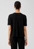 Organic Cotton Linen Slub Jewel Neck Top