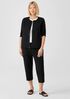 Organic Cotton Ponte Zip-Front Jacket