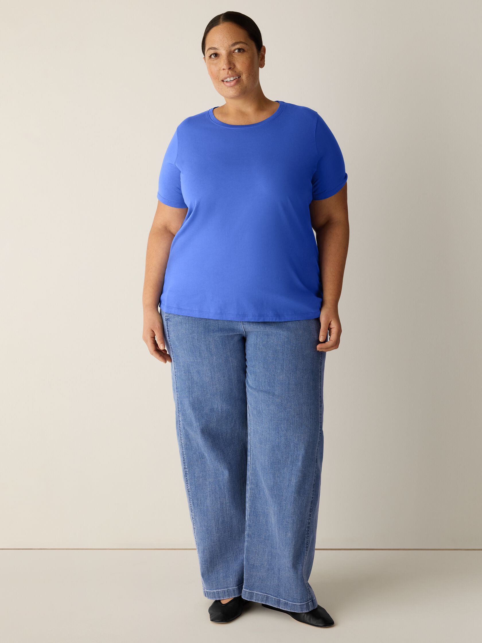 Organic Pima Cotton Jersey Round Neck Tee