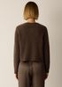 Mohair Plush M&eacute;lange Crew Neck Cardigan