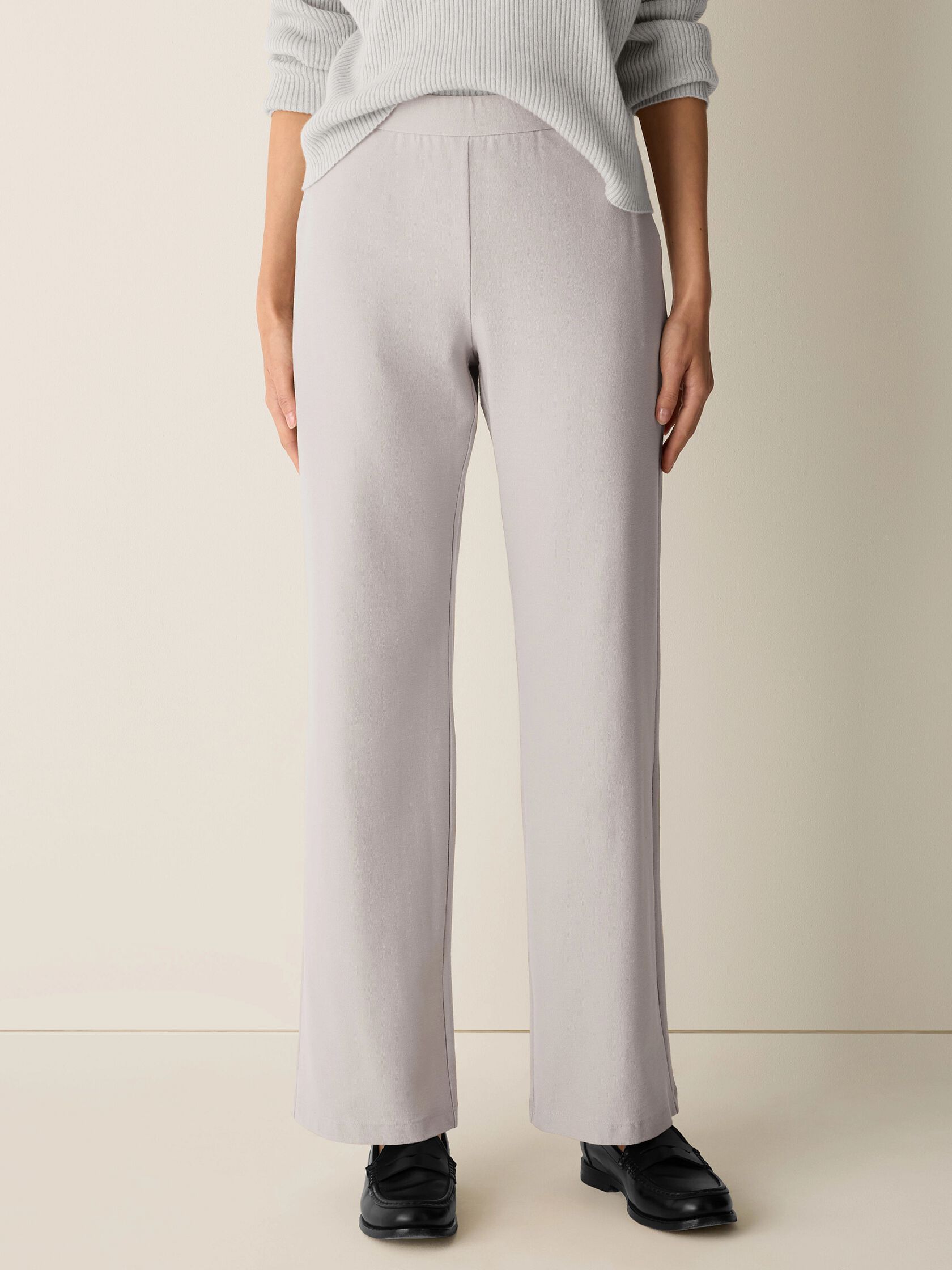 Washable Stretch Crepe Straight Pant