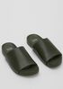 Mask Nappa Leather Slide Sandal