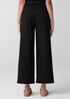 Stretch Cotton Twill Wide-Leg Trouser Pant