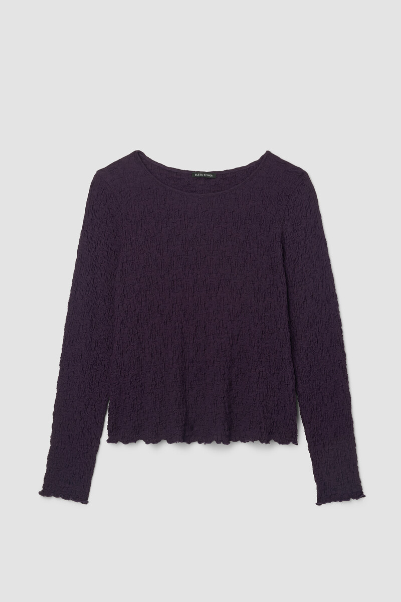 Bubble Jacquard Round Neck Top Bubble Jacquard Round Neck Top