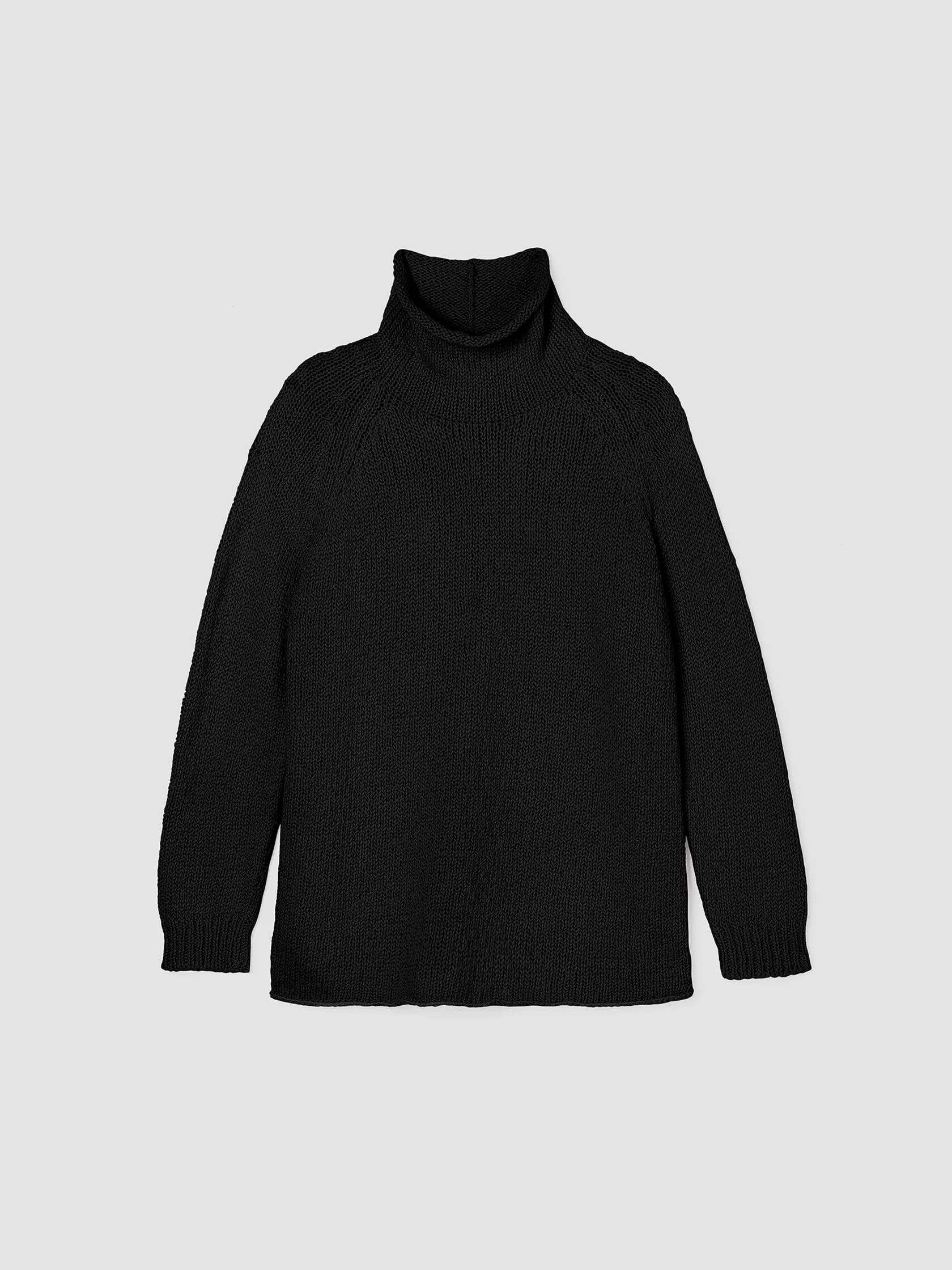 Peruvian Organic Cotton Crimp Turtleneck Top