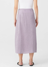 Puckered Organic Linen Wrap Skirt