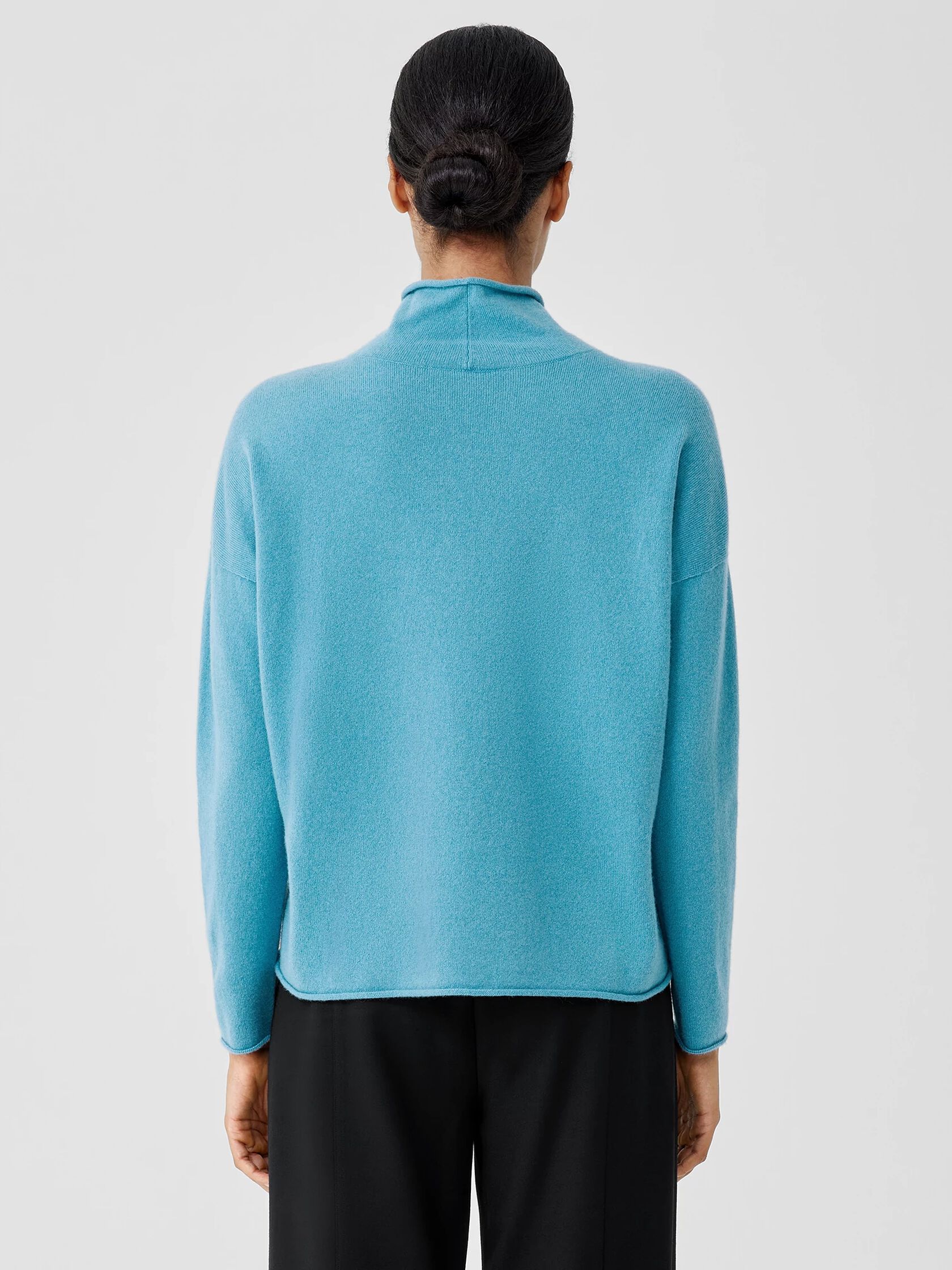 Italian Cashmere Scrunch Neck Top