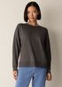 Cozy Brushed Terry Hug Crew Neck Long Top