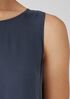 Silk Georgette Crepe Ballet Neck Tank