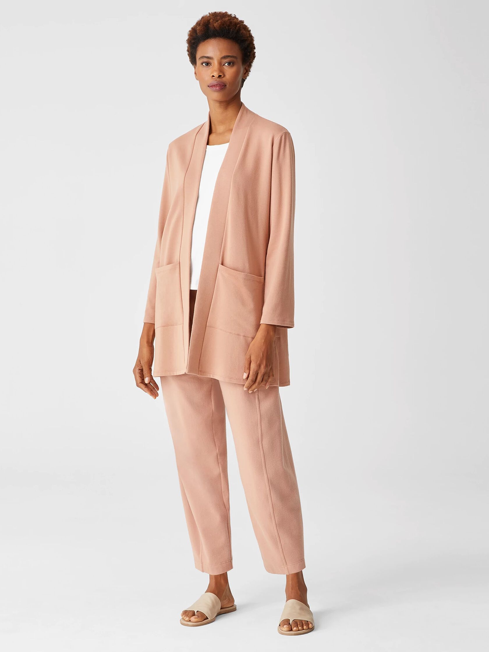 Cozy Brushed Terry Hug Long Jacket