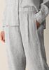 Puckered Organic Linen Stripe Lantern Pant