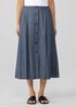 Airy Organic Cotton Twill A-Line Skirt