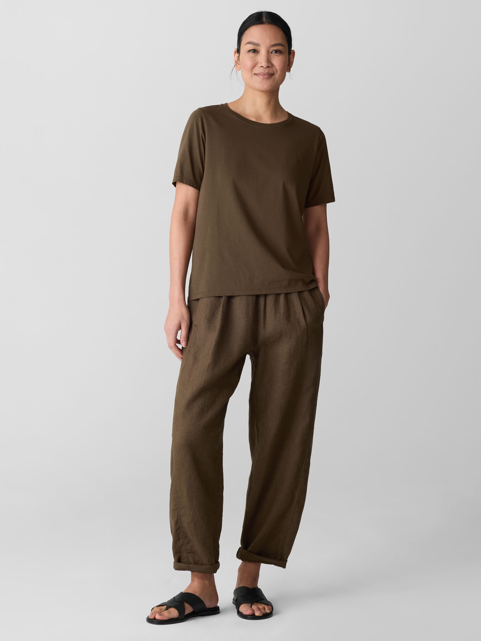 Organic Pima Cotton Jersey Round Neck Tee