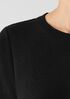 Organic Cotton Jacquard Crew Neck Top