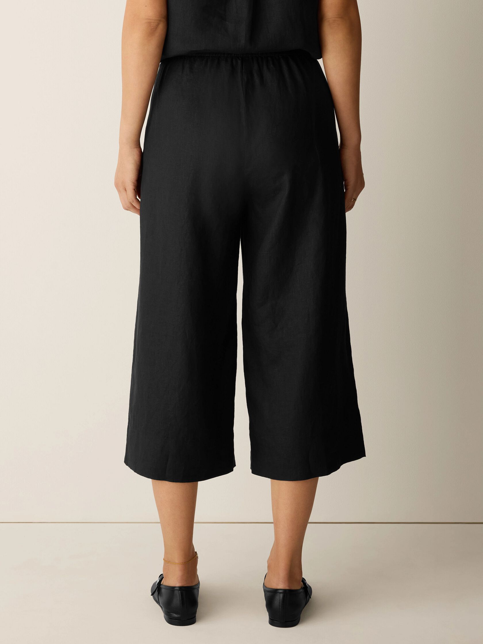 Organic Linen Pleated Culotte