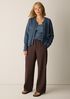 Garment-Dyed Utility Cotton Wide-Leg Pant
