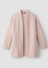 Lightweight Boiled Wool High Collar Jacket in Regenerative Wool