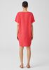 Garment-Dyed Organic Linen Ballet Neck Dress