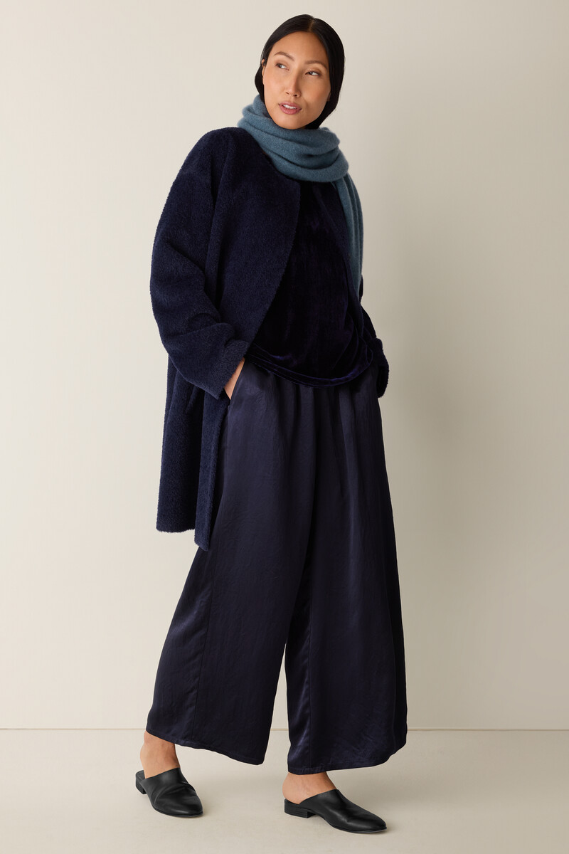 Textured Satin Wide-Leg Pant Textured Satin Wide-Leg Pant