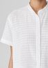 Organic Cotton Voile Box Band Collar Shirt