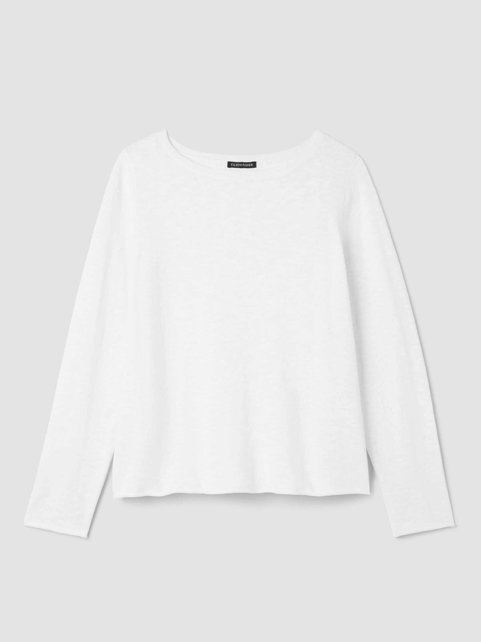 Organic Linen Cotton Slub Bateau Neck Top