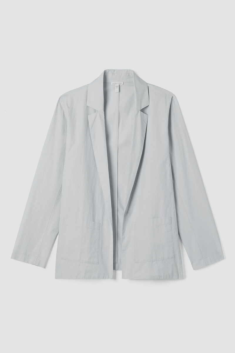 Washed Organic Cotton Poplin Blazer Washed Organic Cotton Poplin Blazer
