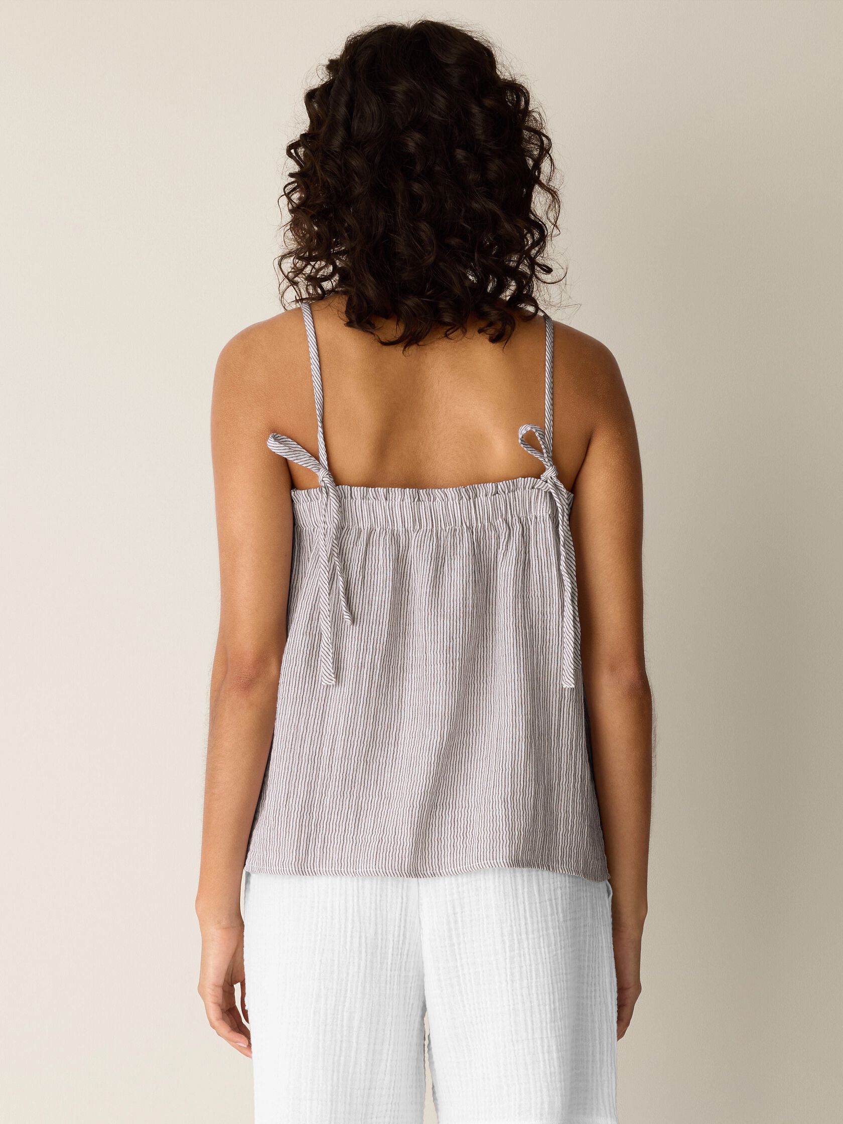 Striped Organic Cotton Gauze Cami