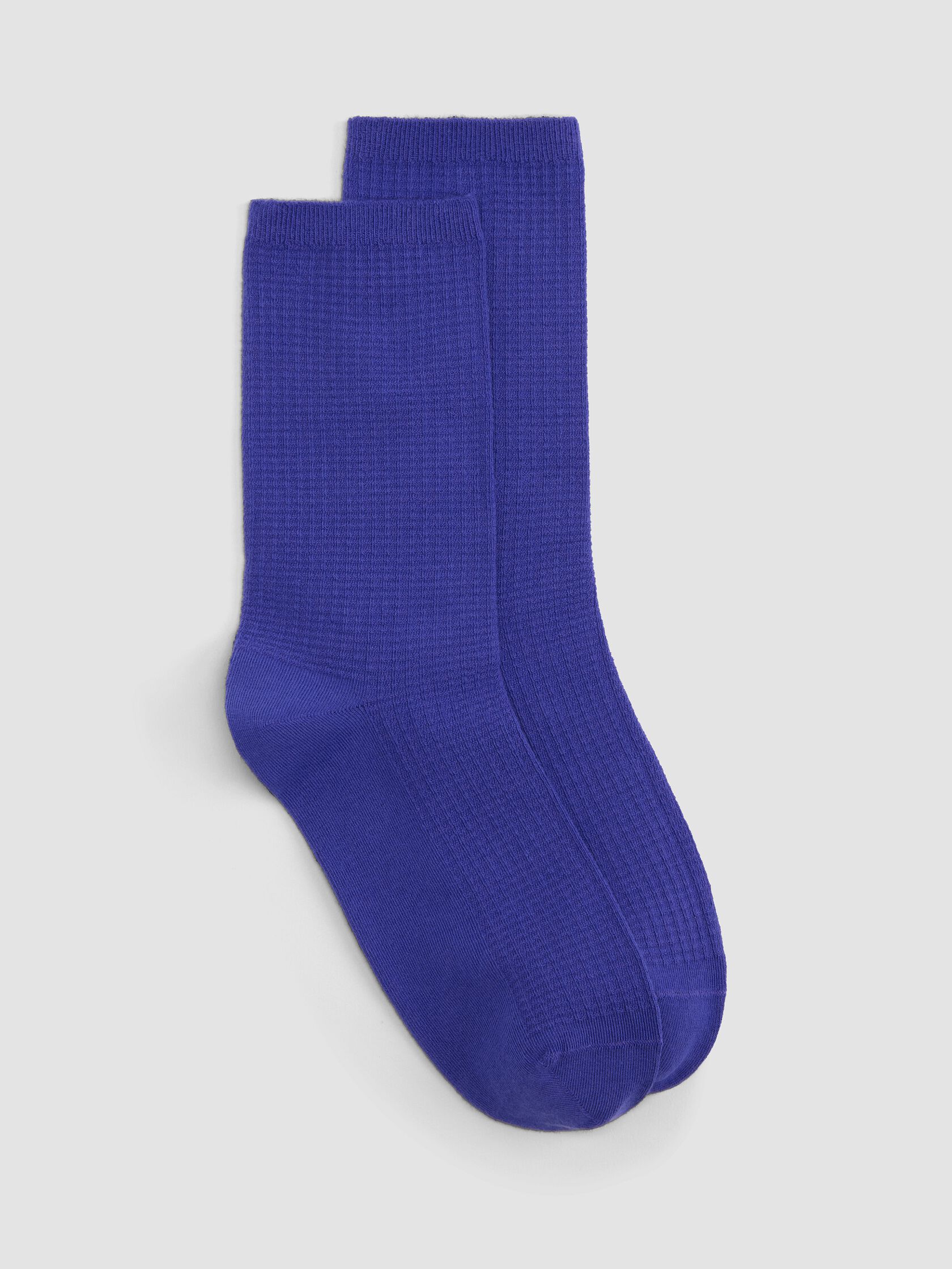Cotton Waffle Crew Sock