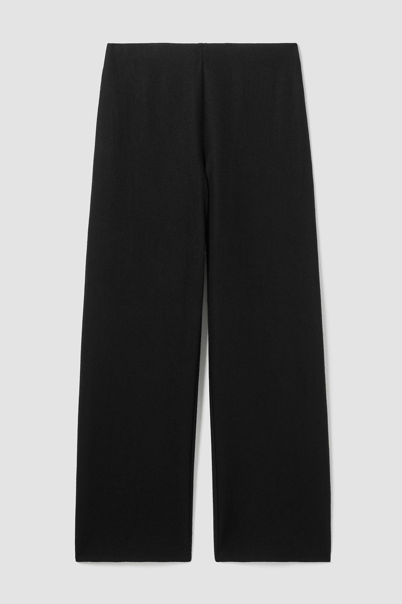 Boiled Wool Jersey Straight Pant