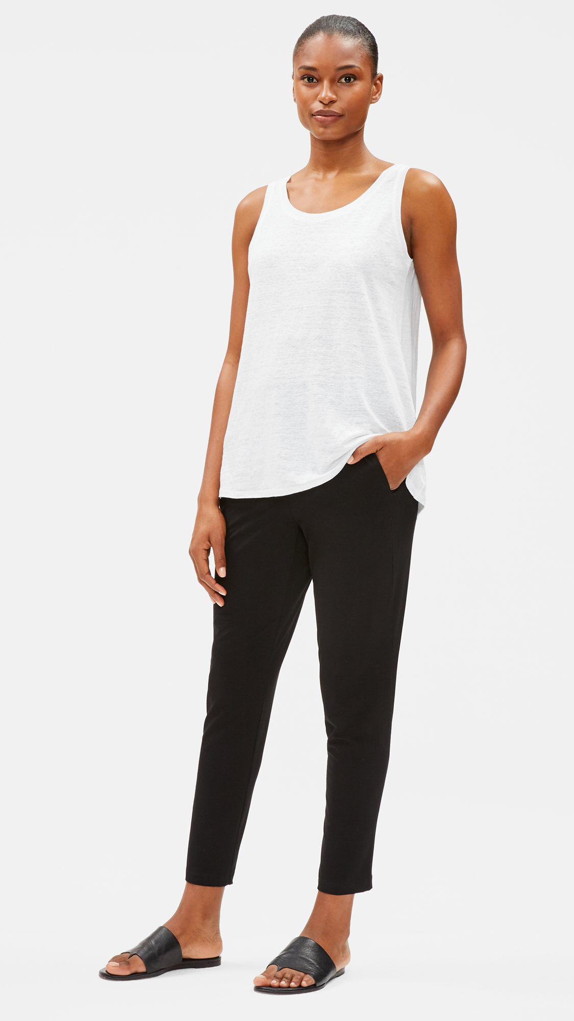 System Organic Linen Jersey Long Tank