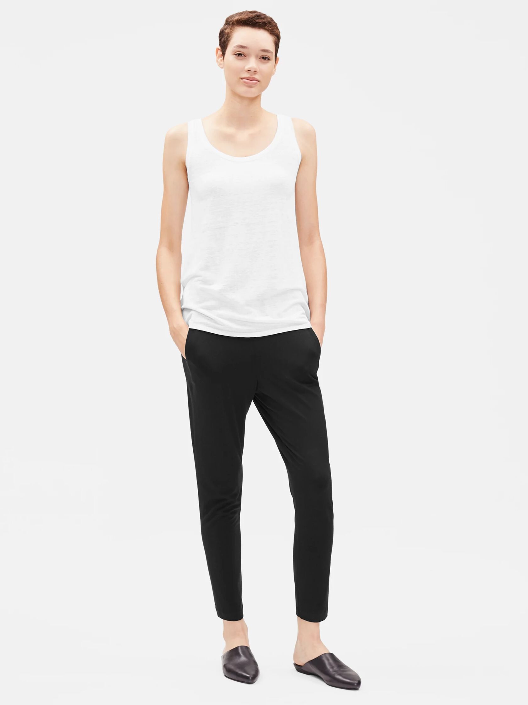 System Organic Linen Jersey Long Tank