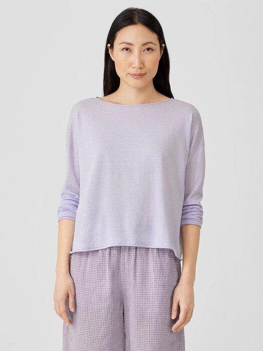 Organic Linen Cotton Jersey Box-Top