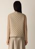 Eggshell Recycled Nylon Quilted V-Neck Vest