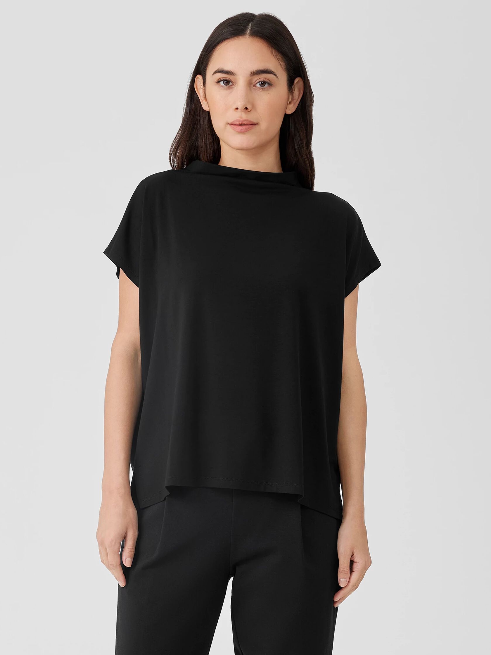 Fine Jersey Funnel Neck Top