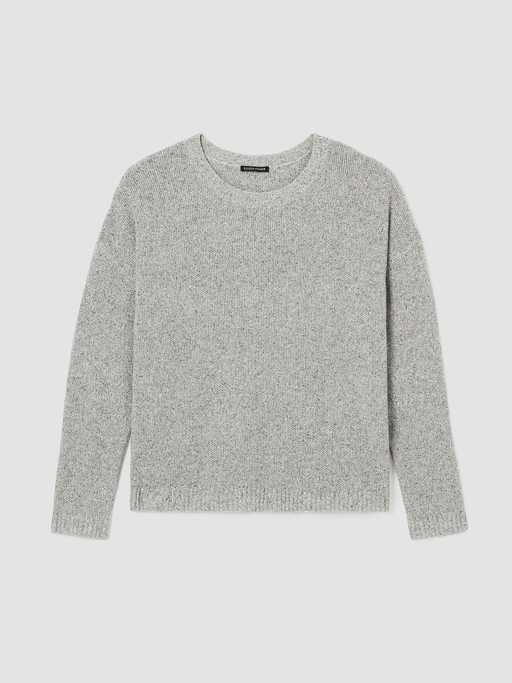Silk Noil Crew Neck Top