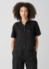 Organic Handkerchief Linen Band Collar Shirt