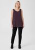 Silk Georgette Crepe Ballet Neck Tank