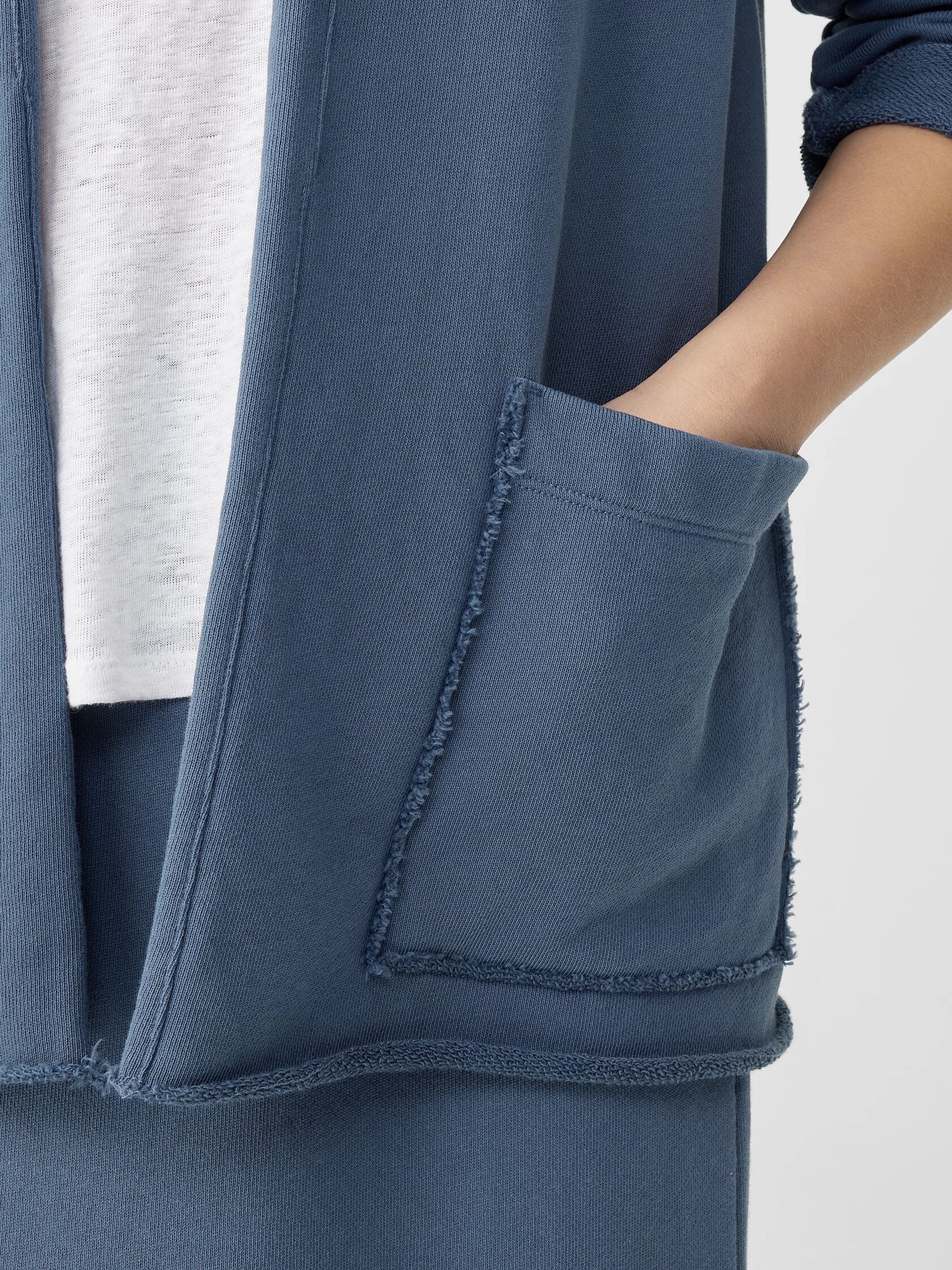 Organic Cotton French Terry Shawl Collar Jacket