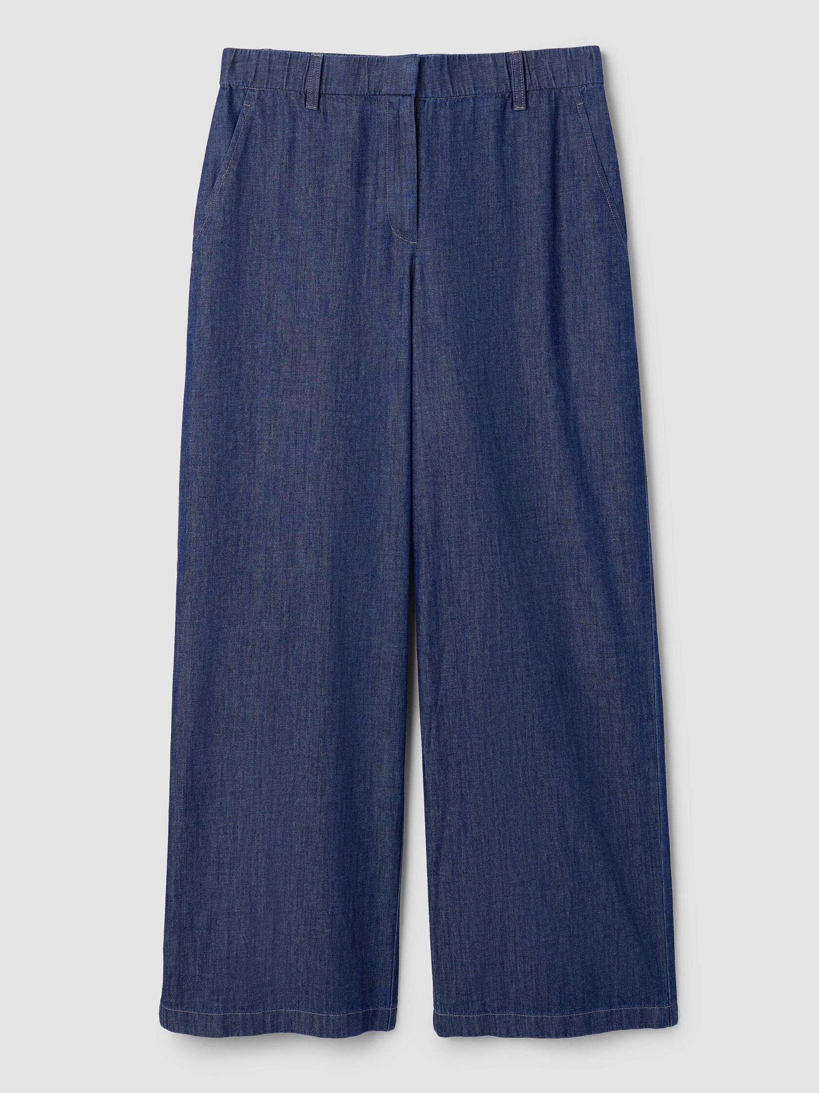 Lightweight Organic Cotton Denim Full-Length Trouser