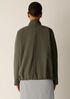 Slubby Organic Cotton Linen High Collar Jacket
