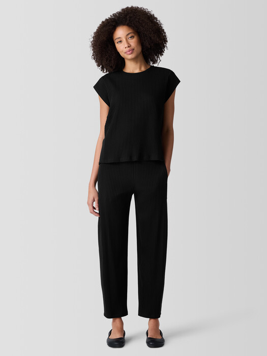 Textured Stretch Rib Lantern Pant