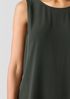 Silk Georgette Crepe Ballet Neck Long Tank