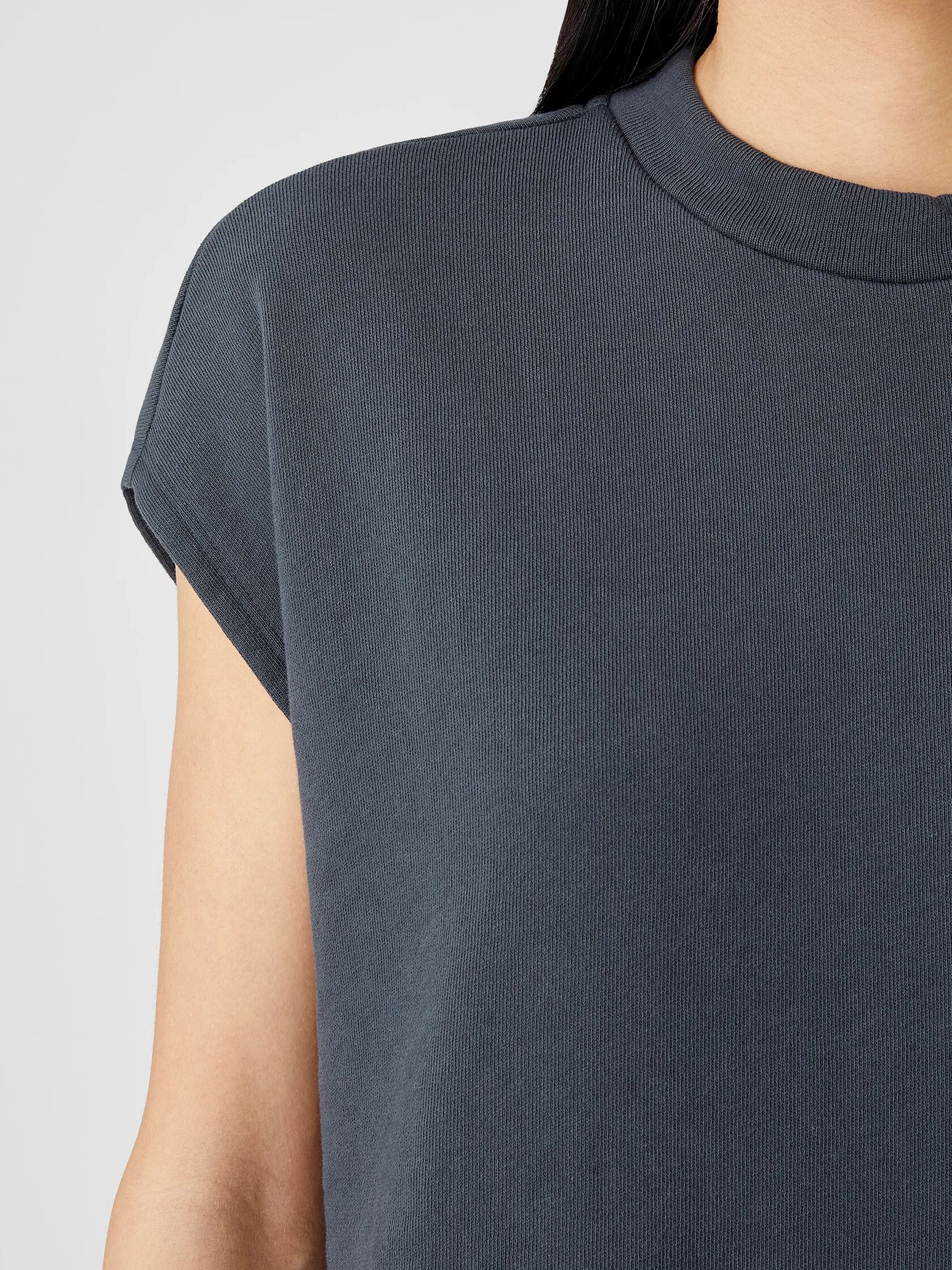 Organic Cotton French Terry Crew Neck Top