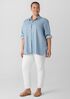 Airy Organic Cotton Twill Classic Collar Shirt