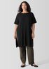 Textured Stretch Rib Ballet Neck Top