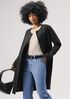 Textured Silk Weave Round Neck Coat