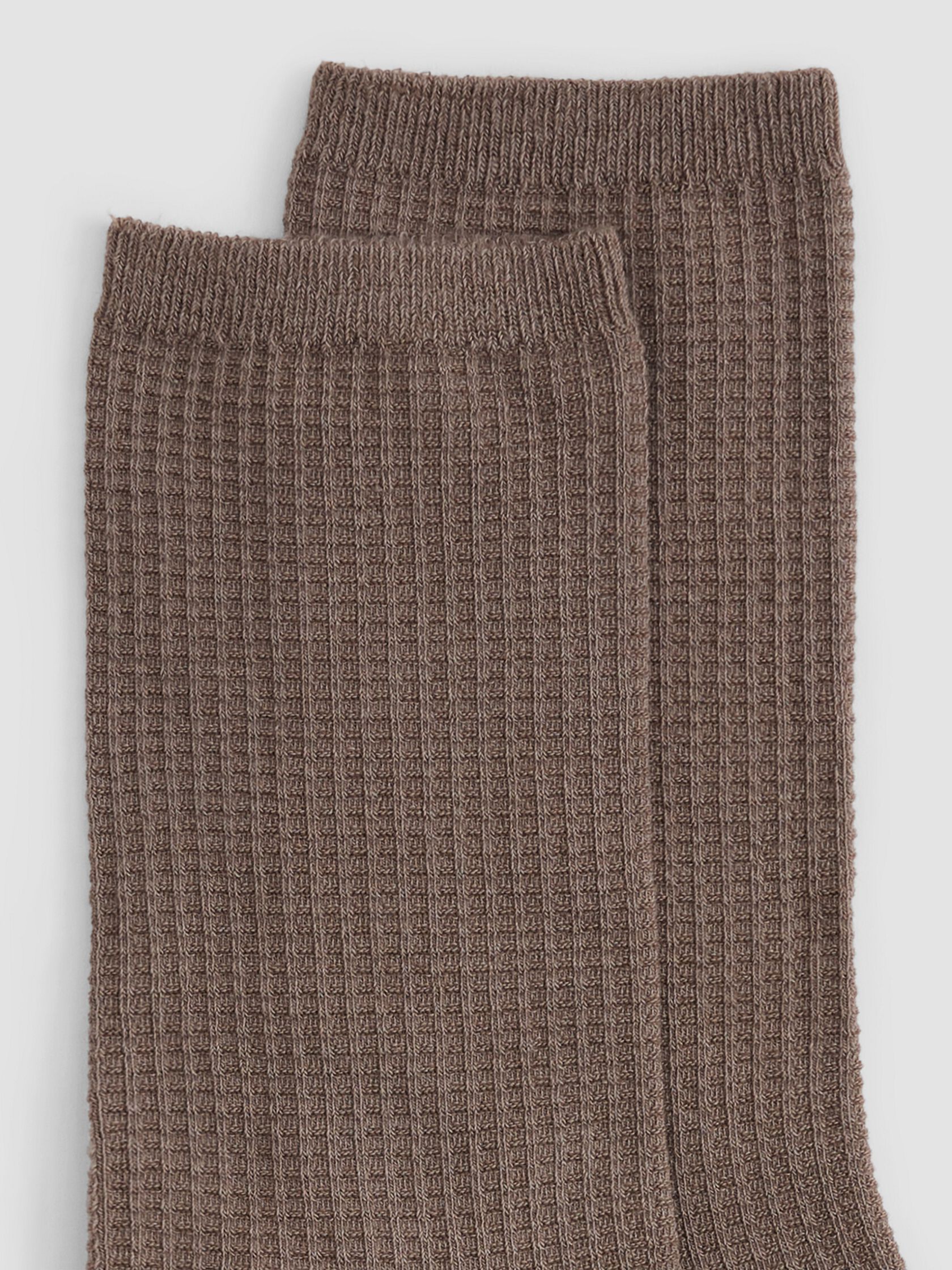 Cotton Waffle Crew Sock