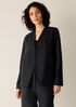 M&eacute;lange Felted Wool Jersey Angled Jacket in&nbsp;Regenerative Wool