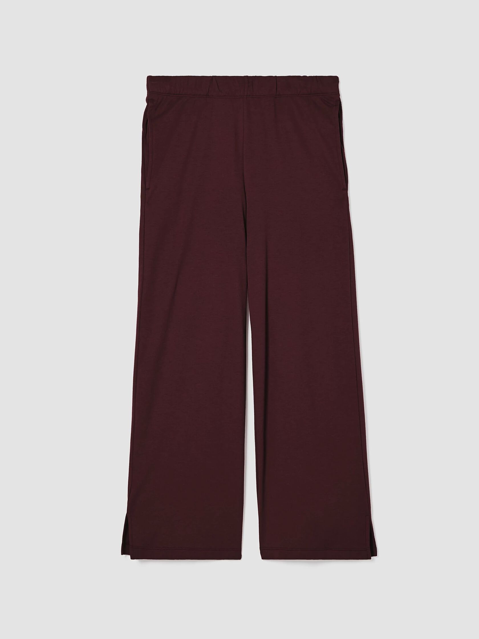 Cozy Organic Cotton Interlock Wide-Leg Pant