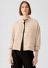 Linen Blend Stand Collar Jacket